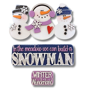 
            
                Load image into Gallery viewer, Snowman Trio | Farmhouse Truck Insert Kit
            
        
