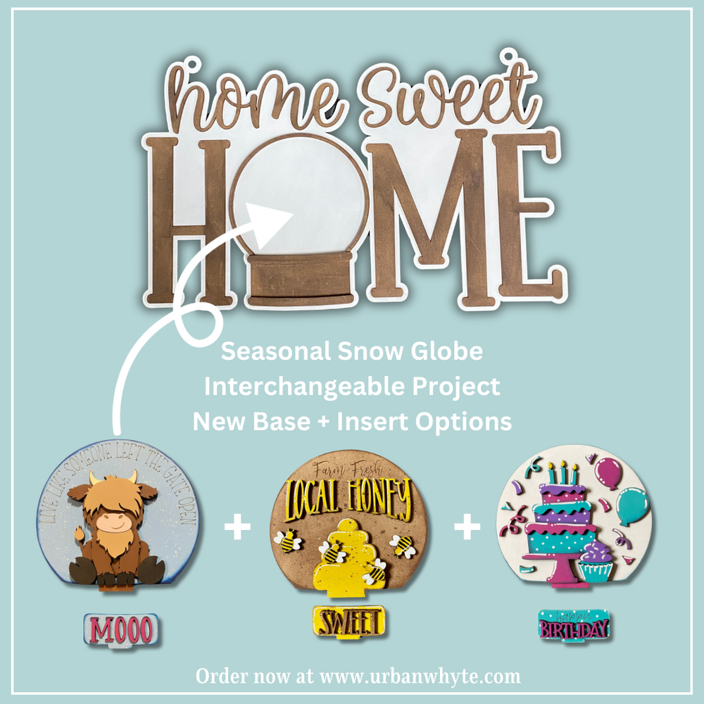 
            
                Load image into Gallery viewer, Home Sweet Home | Snow Globe Sign
            
        