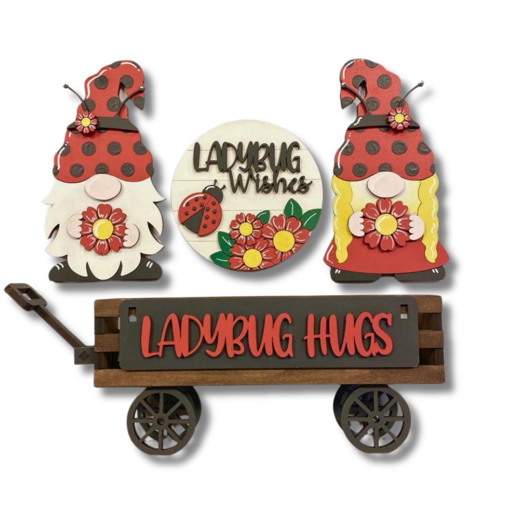 LadyBug Hug Gnome | Wagon Insert Kit