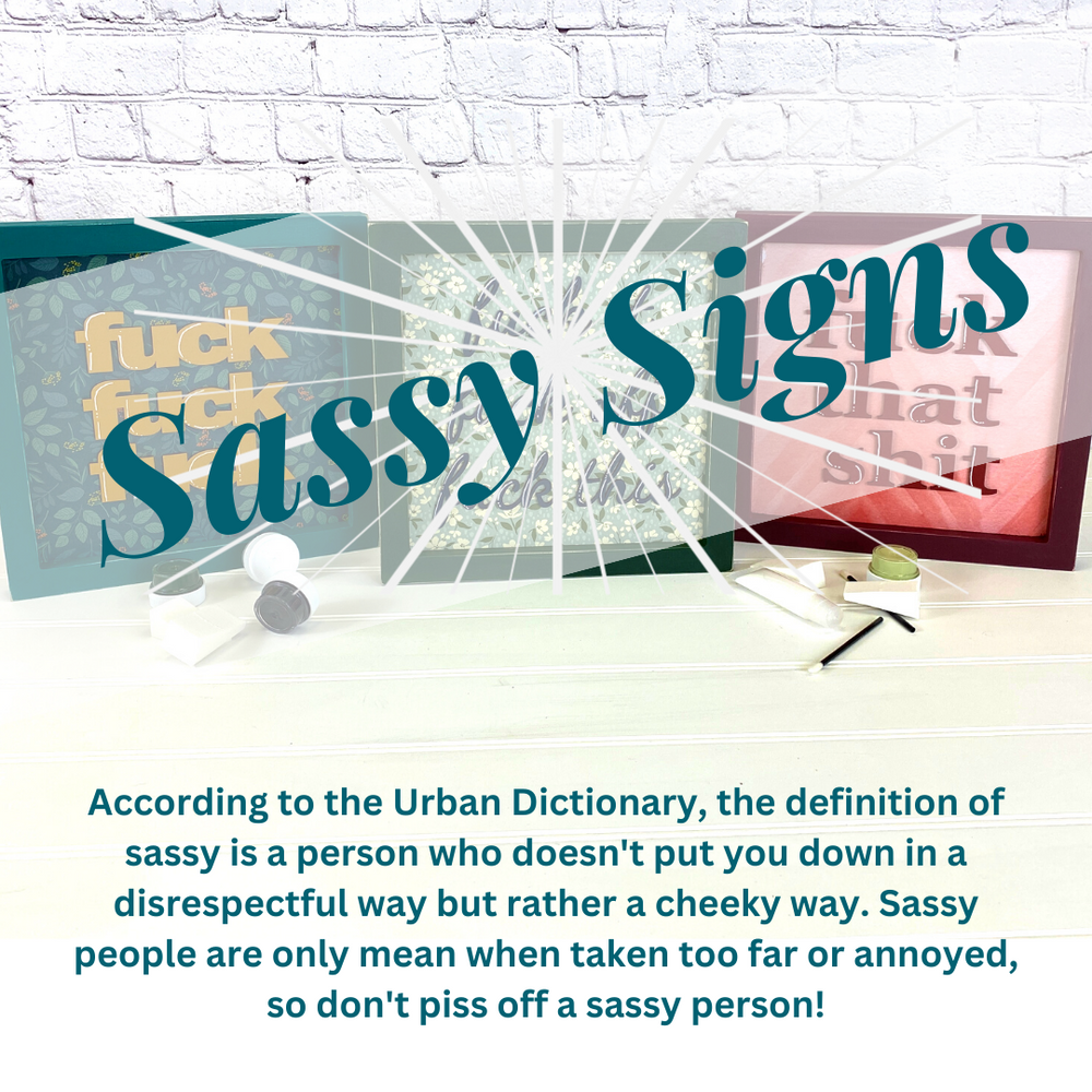 Zero F*cks Given | Sassy Sign Kit