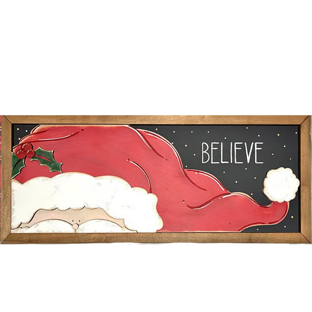 Santa Believe - Style A - Horizontal Sign Kit
